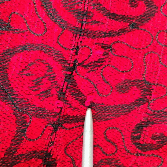 Vintage New Direction Artsy Red Black Geometric Lightweight Blazer Jacket Large - Picture 9 of 15